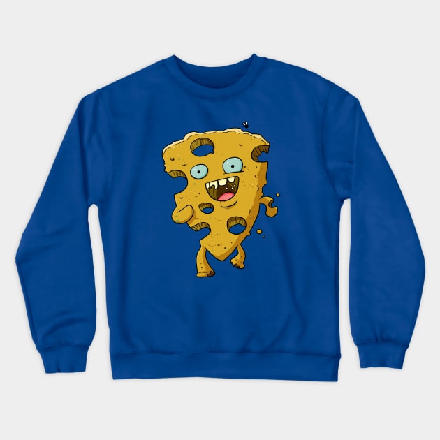 Stinky Cheese Monster Crewneck Sweatshirt by striffle